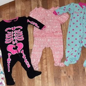 5 baby girl sleepers